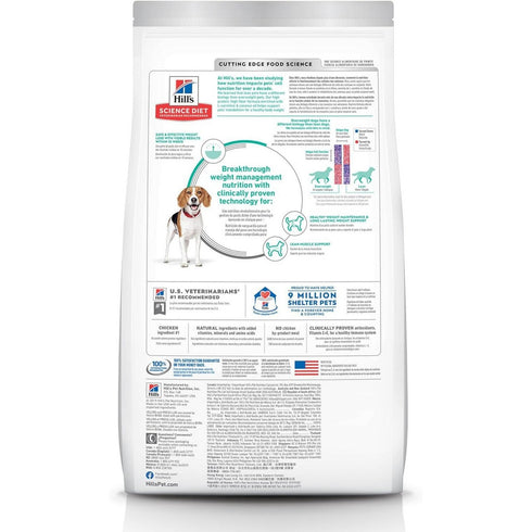 Hill's Science Diet Adult Perfect Weight Small Bites Chicken Dry Dog Food  Recipe 12lb - Poudre Pet & Feed Supply 2